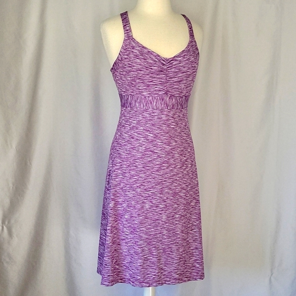 Prana Amaya Space Dye Athleisure Dress Purple & Gray Size Medium
